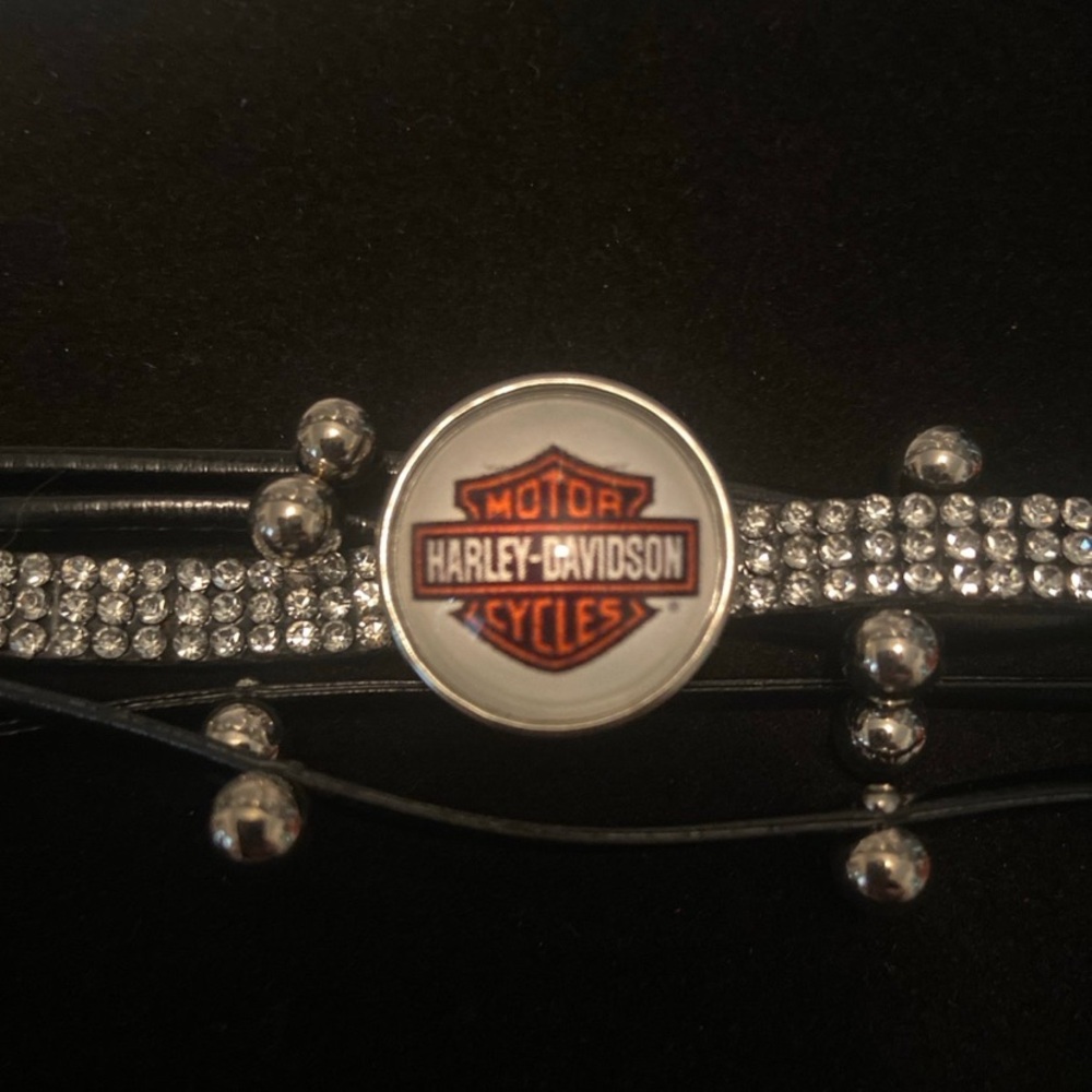 Harley Black and Silver Bracelet